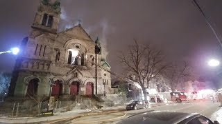 🔥An abandoned church on fire in Hochelaga (St-Eusebe-De-Verceil) - Video 2