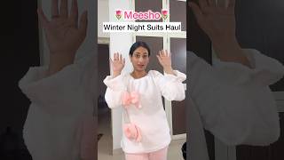 Meesho Winter Night Suit Haul #shorts #meeshohaul #meesho #meeshofinds #nightsuit #coordset #pj #fy