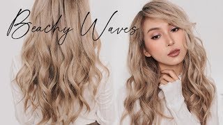 中长发卷发教程 | HOW TO CURLING IRON BEACHY WAVES TUTORIAL | Lynn Prettify