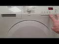 aeg lavaterm protex condenser dryer model number t65270ac putting into test mode and reading error