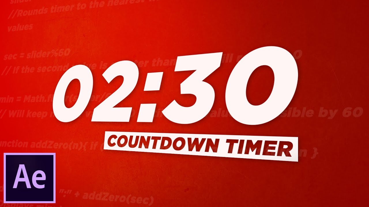 After Effects Countdown Timer Template