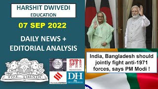 7 September 2022-The Hindu Editorial Analysis+Daily Current Affairs/News Analysis by Harshit Dwivedi
