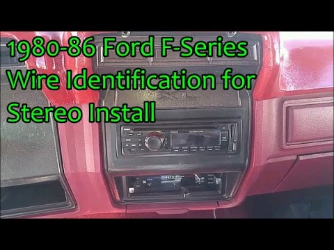 1980-86 Ford F-Series Stereo Wiring Identification For Install - YouTube