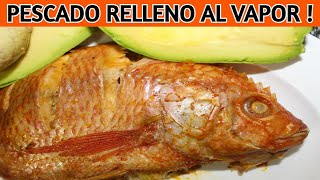 🌺 Cómo hacer pescado relleno al vapor, super fácil y rápido / Dulce y Natural.