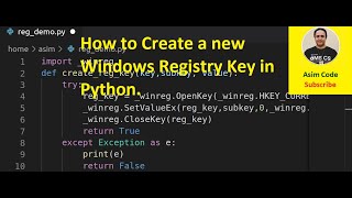 How to Create a new Windows Registry Key in Python