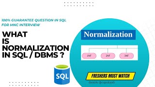 Learn Database Normalization - 1NF, 2NF, 3NF | Complete guide to Database Normalization in SQL #SQL