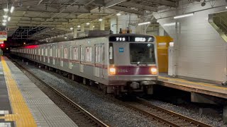 東京メトロ8000系東武日光線杉戸高野台駅到着〜乗降〜発車