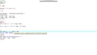 Complex Number in c++ (operator overloading)