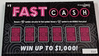 WINS🔴 $1 FAST CASH - ARIZONA LOTTERY SCRATCH OFF TICKETS