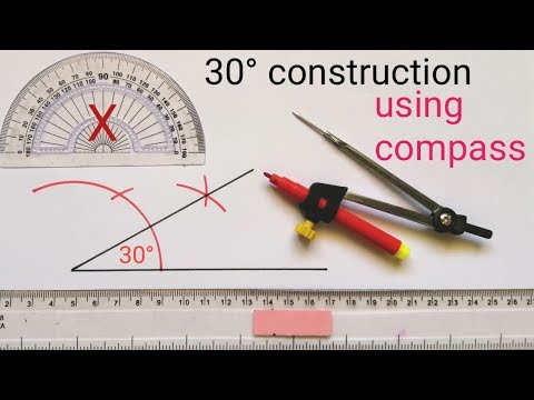How many inches is 30 degrees?