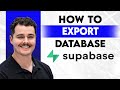 How To Export Supabase Database [2026 Guide]