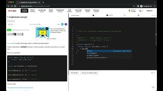 1. implement curry() - bigfrontend - JavaScript