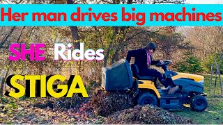 My Man Drives Big Machines I Ride STIGA Mower