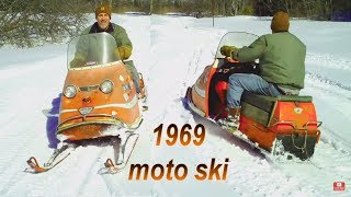 1969 Moto Ski Zephyr Laying Tracks In The Snow