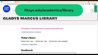 Gladys Marcus Library Website: Basic Navigation