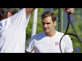 Clinic toptennissers Roger Federer, Richard Krajicek en Esther Vergeer