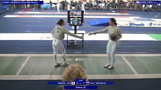 Athens World Cup SWS 2020 - L32 - Emura JPN v Velikaya RUS