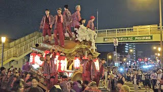 2024.07.13 大阪市平野区 市町 だんじり 宮入り前の南港通り 舞々(まいまい)など【杭全神社 夏祭り】 令和六年七月十三日(土)　平野郷 地車祭