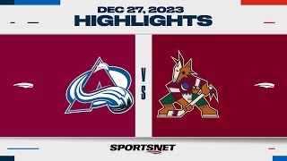 NHL Highlights | Avalanche vs. Coyotes - December 27, 2023