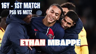 Ethan MBAPPE - 16 Years Old - First Match with PSG