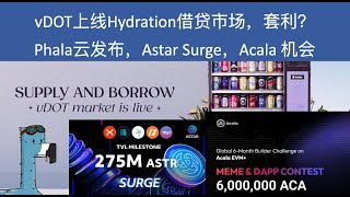 波卡生态2025展望 | vDOT上线Hydration借贷市场的套利机会 | Phala云今天发布 | Astar 生态最新进展 | Acala 大赛600万奖励