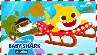 [NUEVO✨] ¡Pup! ¡Carrera de Trineos Gaseosos! | Juego de Navidad para niños | Baby Shark en español