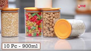 Ezmall | 10 Pc Airtight Containers with 12 Pc Spice Rack