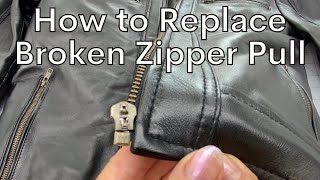 Zipper Repair -How to Replace Metal Slider on Leather Jacket