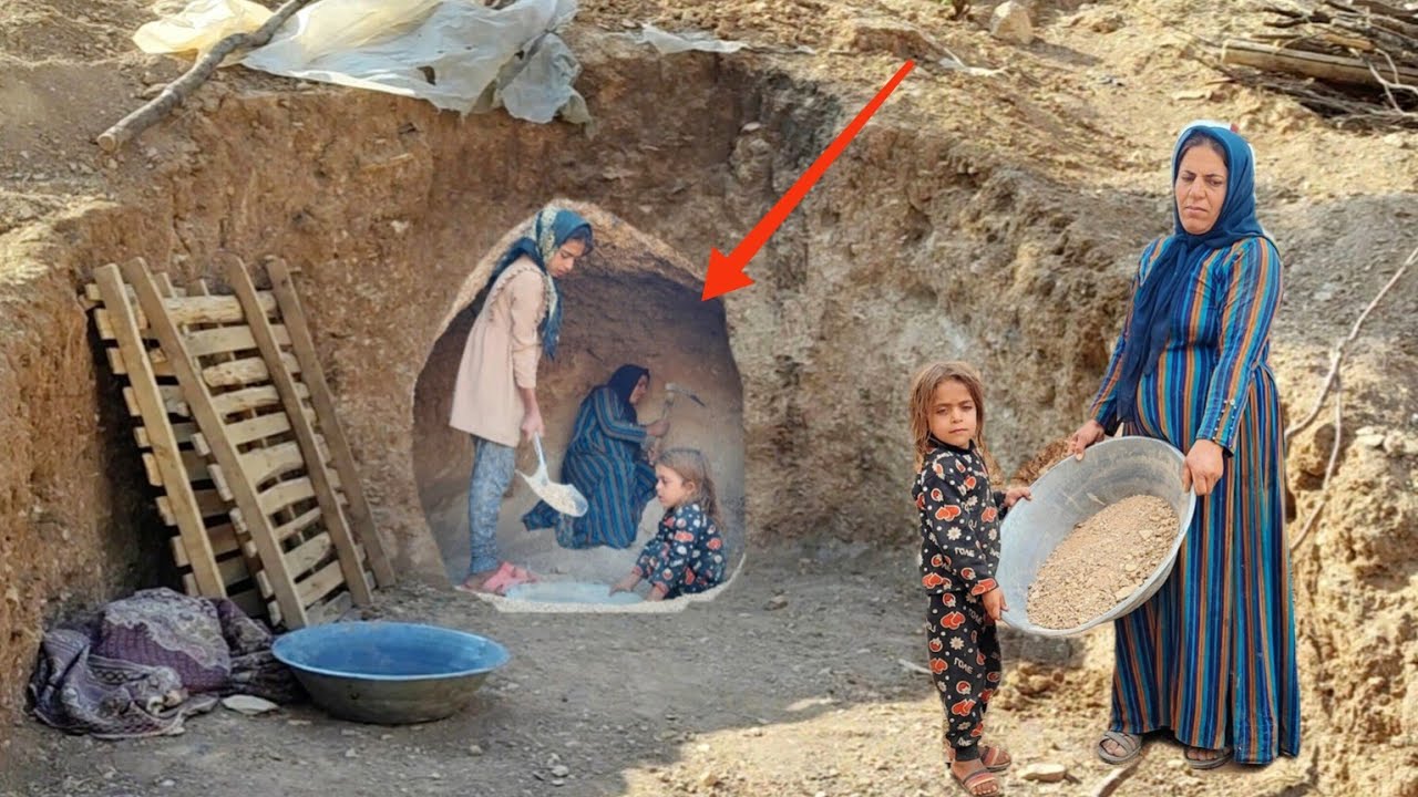 Mountain Shelter Single Mother Preparing For Winter Youtube