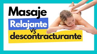 🤔 Qué DIFERENCIAS hay MASAJE Relajante y Descontracturante 💆‍♀️