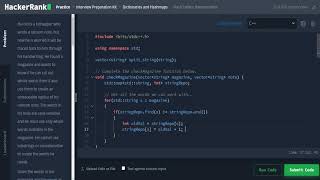 HackerRank Interview Prep Kit - Problem 10: Ransom Note