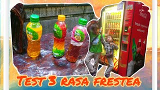 Mencoba 3 Rasa Frestea Pake Mesin Minuman