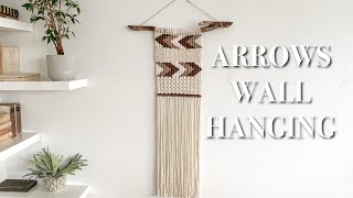 Geometrical macrame WALL HANGING with arrows | Easy tutorial for beginners