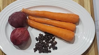 BEETS,CARROTS  AND RAISINS SALAD