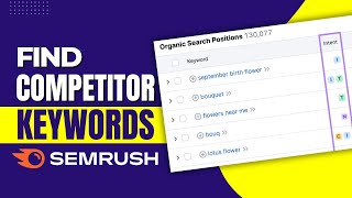 How To Find Competitors Keywords In Semrush Keyword Research Analysis Complete Tutorial