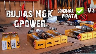 Bujías NGK gp ORIGINAL vs PIRATA