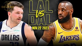 Los Angeles Lakers vs Dallas Mavericks  Game Highlights | Nov 22, 2023 | FreeDaw