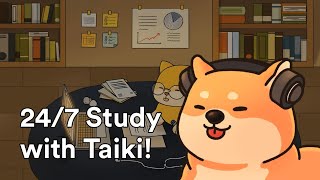[24/7 study with me] chill study live stream - pomodoro timer | 25min focus blocks