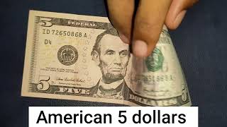 American 5 dollars | USA currency | American currency