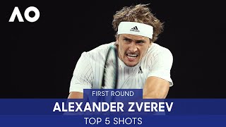Alexander Zverev | Top 5 Shots (1R) | Australian Open 2022