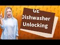 How do I unlock my GE dishwasher control panel?