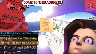 HE LEAKED HIS ADDRESS TO FIGHT US (Overwatch 2 Toxic Moments)