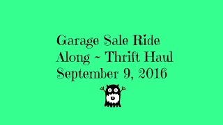 Garage Sale Thrift Store Ride Along