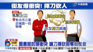 搶地盤爆衝突 街友火氣大持刀砍人│中視新聞 20171029