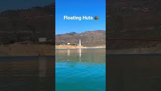 Floating Huts in Tehri dam, Uttarakhand 😍 #tehri #watersports #boating #uttarakhand #dam #india