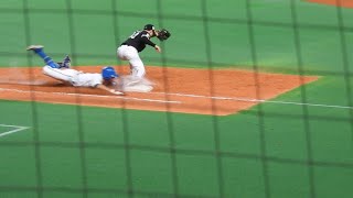 ＜2022.8.4ソフトバンク戦12回裏＞杉谷拳士が決死のヘッドスライディングを敢行！