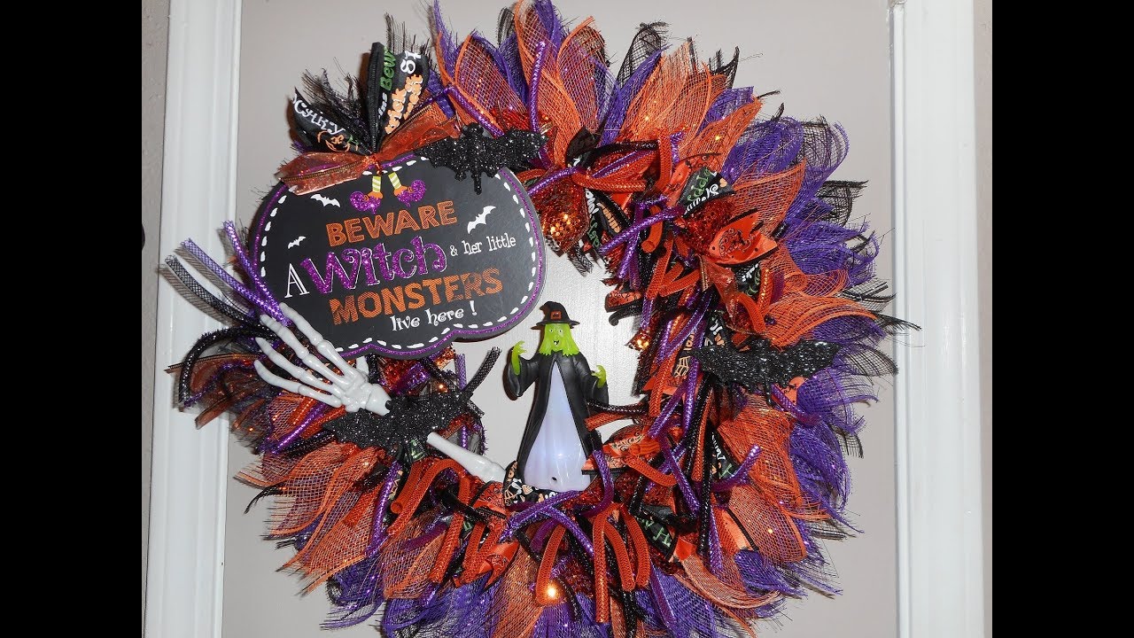 Dollar Tree DIY Halloween Wreath - YouTube