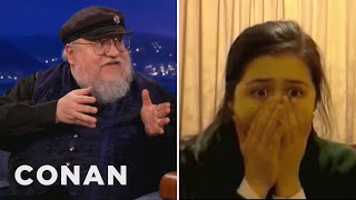 George R. R. Martin Watches "Red Wedding" Reaction Videos | CONAN on TBS