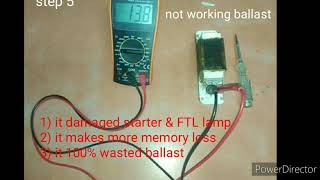 Electrical choke  ballast checking multimeter tamil