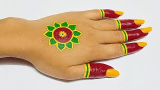 Hand Kolka design || গায়ে হলুদের হাতের কলকা আঁকা || হাতের কলকা আঁকা